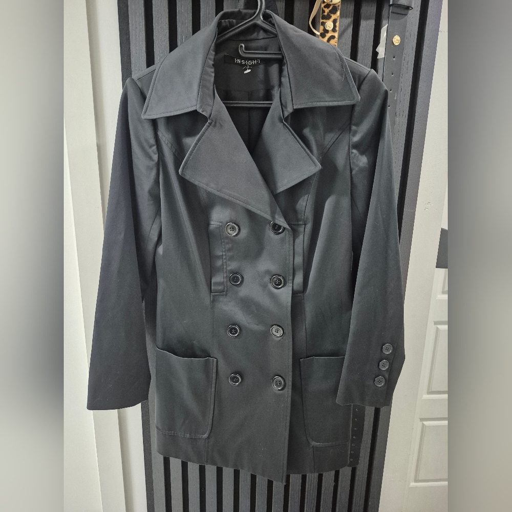 Insight Charcoal Double-Breasted Pea Coat